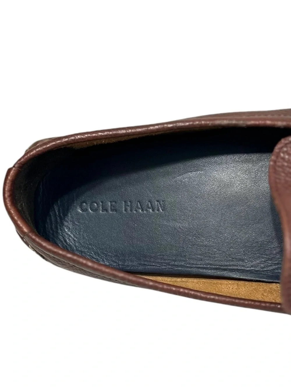 Cole Haan Somerset Link Bit Loafers Men’s 11.5M Brown Pebbled Leather Mocs